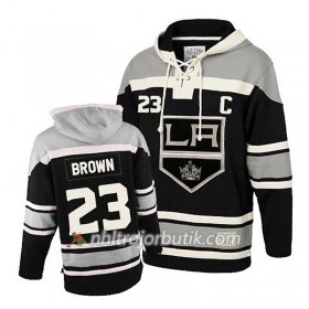 Män Ishockey Los Angeles Kings Dustin Brown 23 Svart Sawyer Hooded Sweatshirt